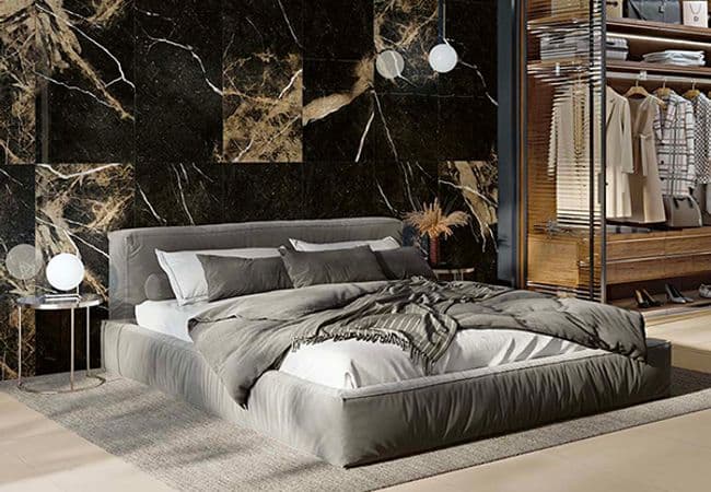 1867 Floors 1867 Tile Pierre Black flooring collection sample