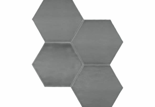 Anatolia Tile Teramoda Charcoal Porcelain 6 In Hexagon Pressed Glossy — Anatolia Tile & Stone