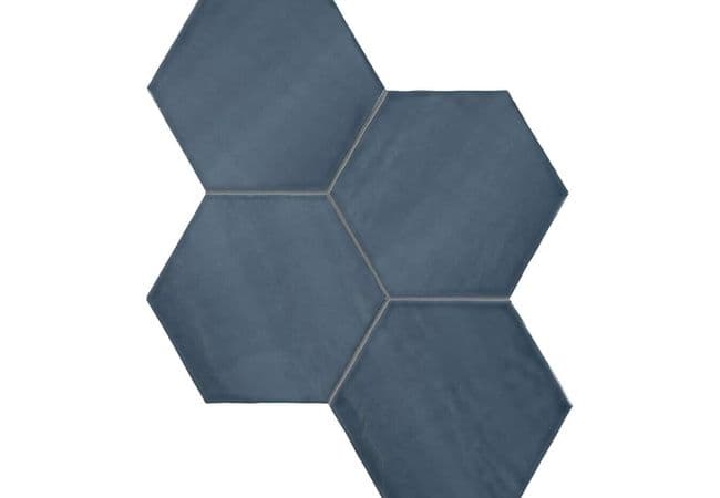 Anatolia Tile Teramoda Ink Porcelain 6 Hexagon Pressed Glossy — Anatolia Tile & Stone