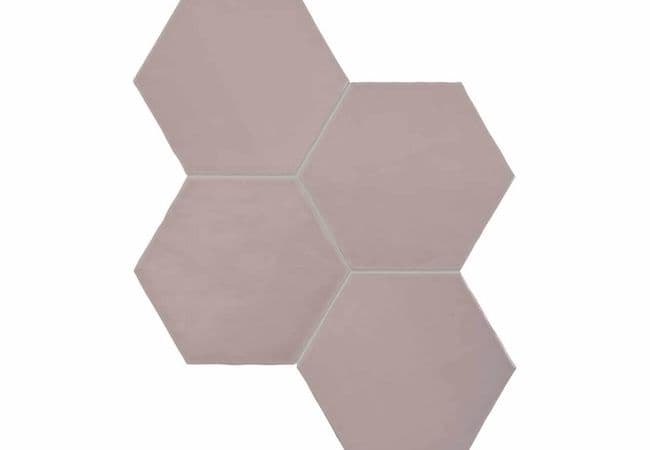 Anatolia Tile Teramoda Petal Porcelain 6 In Hexagon Pressed Glossy — Anatolia Tile & Stone