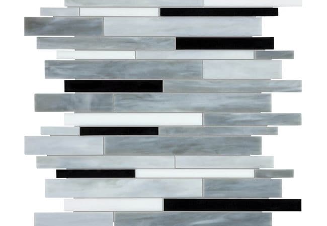 Anatolia Tile Baroque Arabescato Random Strip Mosaic, Anatolia Tile & Stone