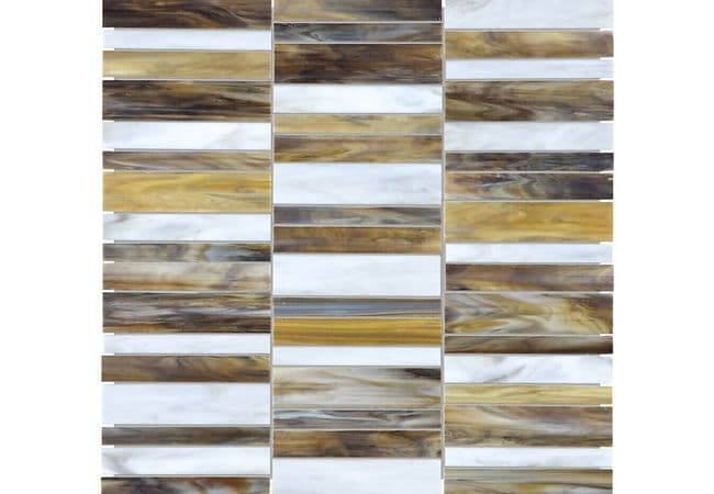 Anatolia Tile Baroque Peperino Random Stacked Mosaic — Anatolia Tile & Stone
