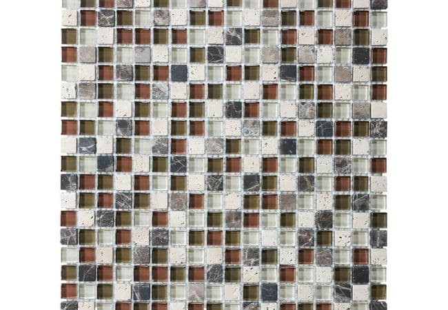 Anatolia Tile Cabernet Glass Stone 5/8 X 5/8 Mosaic, Anatolia Tile & Stone