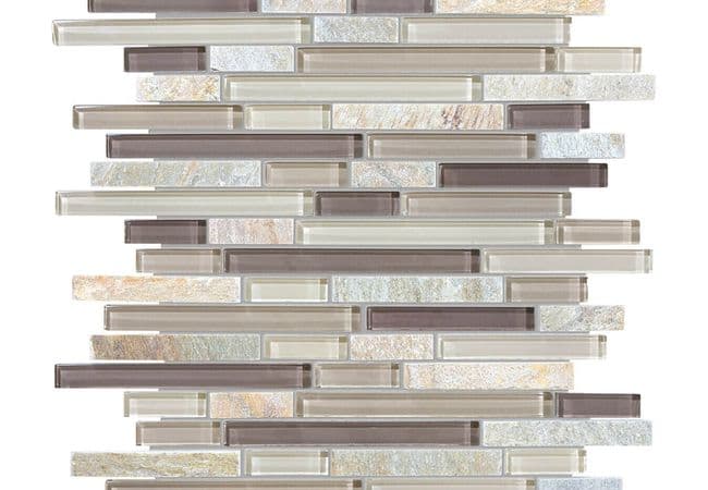 Anatolia Tile Cotton Wood Linear Blend Mosaic — Anatolia Tile & Stone