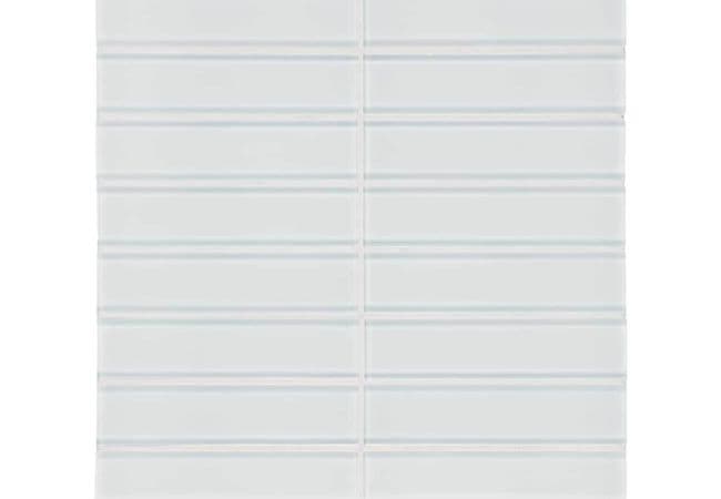 Anatolia Tile Element Ice Glass 1.5 X 6 Stacked Mosaic, Anatolia Tile & Stone
