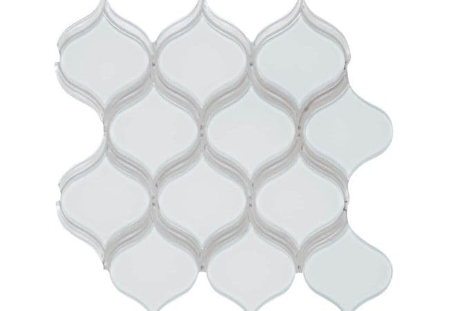 Anatolia Tile Element Ice Glass Arabesque Mosaic, Anatolia Tile & Stone