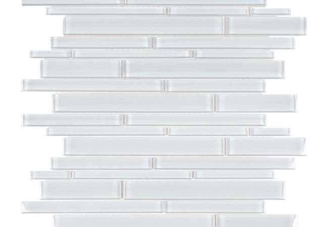 Anatolia Tile Element Ice Glass Random Strip Mosaic, Anatolia Tile & Stone