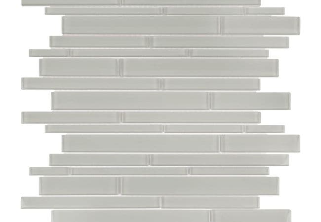 Anatolia Tile Element Mist Glass Random Strip Mosaic, Anatolia Tile & Stone
