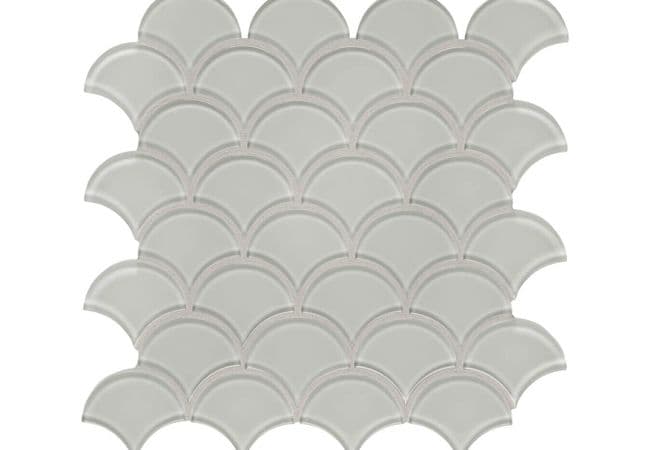 Anatolia Tile Element Mist Glass Scallop Mosaic — Anatolia Tile & Stone