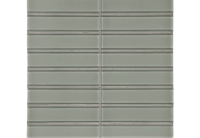 Anatolia Tile Element Smoke Glass 1.5 X 6 Stacked Mosaic, Anatolia Tile & Stone