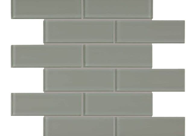 Anatolia Tile Element Smoke Glass 2 X 6 Brick Mosaic — Anatolia Tile & Stone