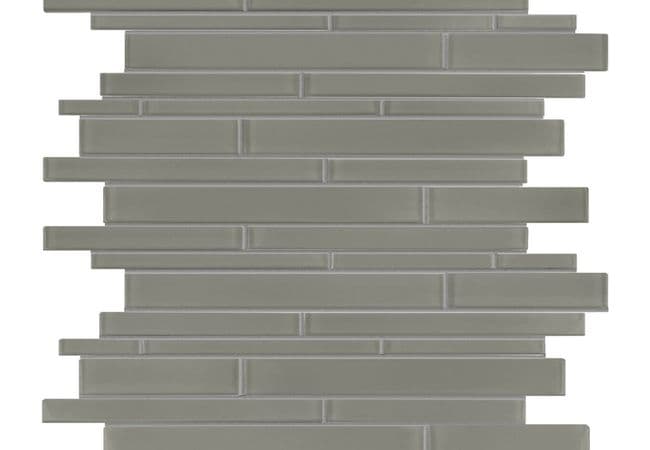 Anatolia Tile Element Smoke Glass Random Strip Mosaic — Anatolia Tile & Stone