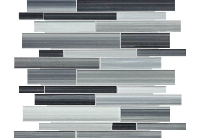 Anatolia Tile Fusion Carbon Random Strip Mosaic — Anatolia Tile & Stone