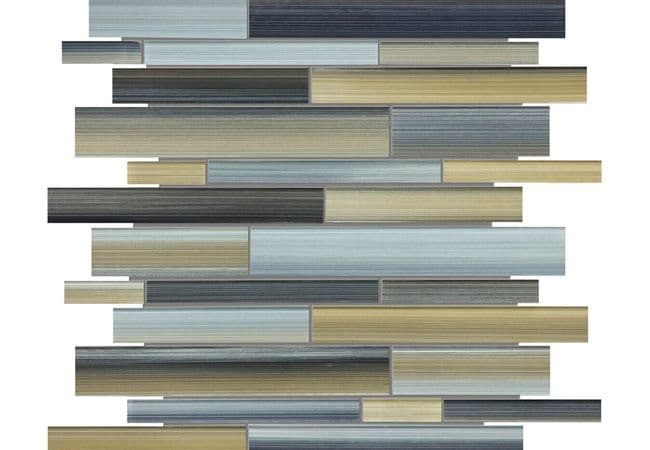 Anatolia Tile Fusion Oxide Random Strip Mosaic — Anatolia Tile & Stone