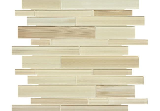 Anatolia Tile Fusion Sand Random Strip Mosaic — Anatolia Tile & Stone
