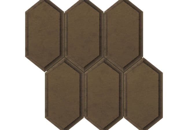 Anatolia Tile Obsidian Antique Bronze Mosaics Beveled Hexagon Mosaic Glossy — Anatolia Tile & Stone