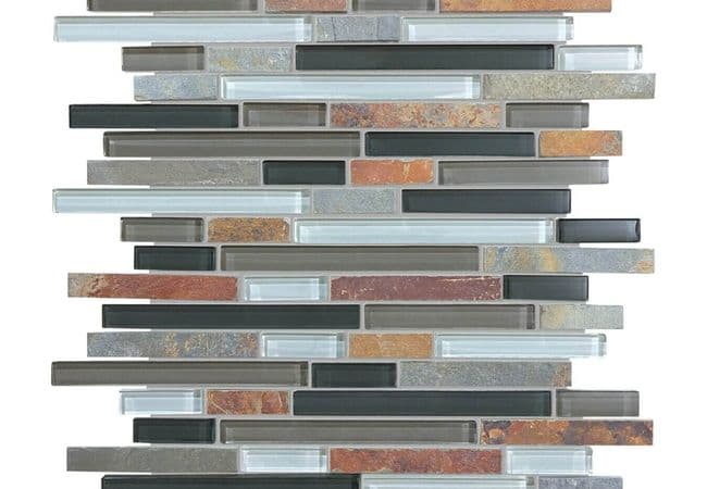 Anatolia Tile Smoky Mica Linear Blend Mosaic — Anatolia Tile & Stone