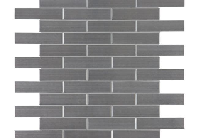 Anatolia Tile Stainless Steel 1 X 4 Brick Mosaic Glossy, Anatolia Tile & Stone