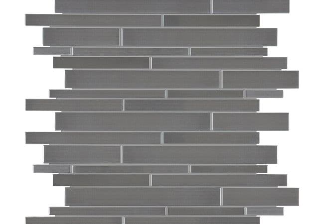 Anatolia Tile Stainless Steel Random Strip Mosaic Glossy — Anatolia Tile & Stone