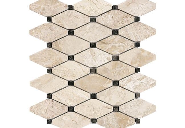 Anatolia Tile Impero Reale Clipped Diamond Mosaic Polished / Honed Marble — Anatolia Tile & Stone