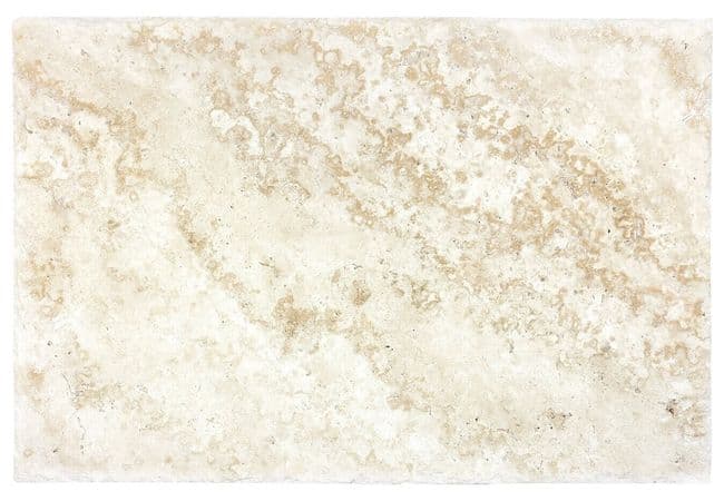 Anatolia Tile Ivory Travertine 16 x 24 Chiseled & Brushed Natural Stone — Anatolia Tile & Stone