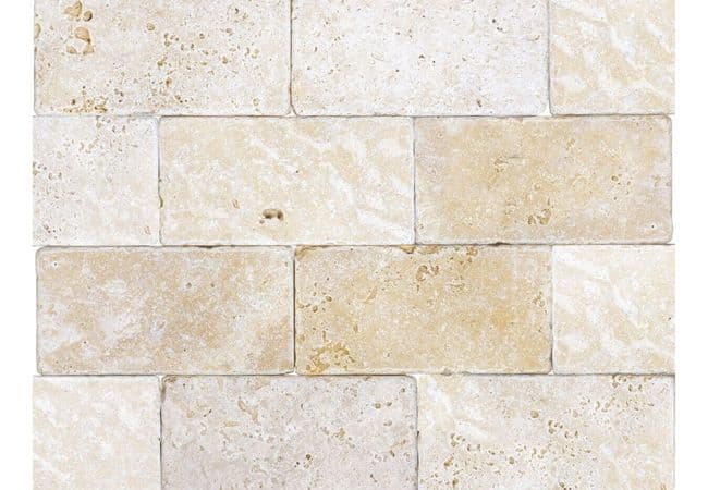 Anatolia Tile Ivory Travertine 3 x 6 Tumbled Natural Stone — Anatolia Tile & Stone