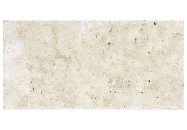 Anatolia Tile Ivory Travertine 8 x 16 Chiseled & Brushed Natural Stone — Anatolia Tile & Stone