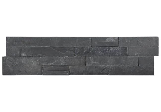 Anatolia Tile Ledgerstone Carbon 6 X 24 Corner Mosaic — Anatolia Tile & Stone