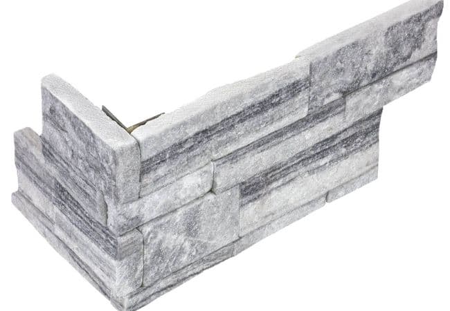 Anatolia Tile Ledgerstone Nordic Crystal 6 x 18 Assembled Corner — Anatolia Tile & Stone