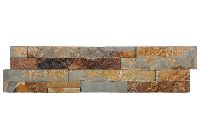 Anatolia Tile Ledgerstone Sierra 6 X 24 Corner Mosaic — Anatolia Tile & Stone