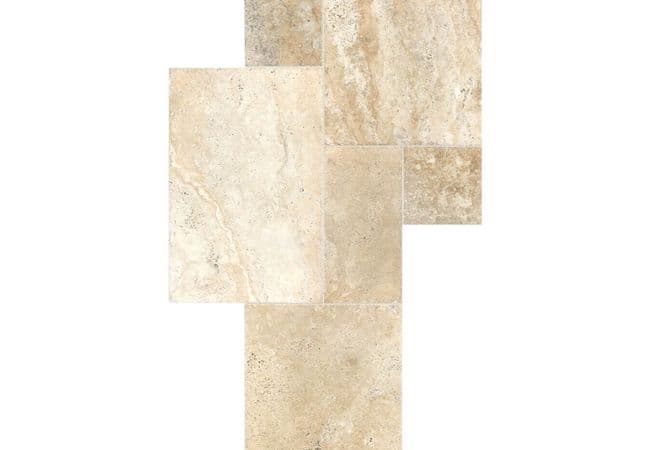 Anatolia Tile Picasso Cobble Stone Pattern Set Brushed Natural Stone — Anatolia Tile & Stone