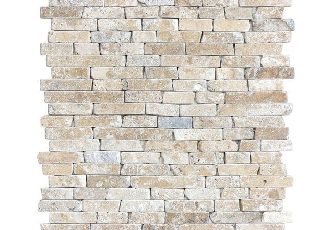 Anatolia Tile Picasso Random Strip Mosaic Tumbled Natural Stone — Anatolia Tile & Stone