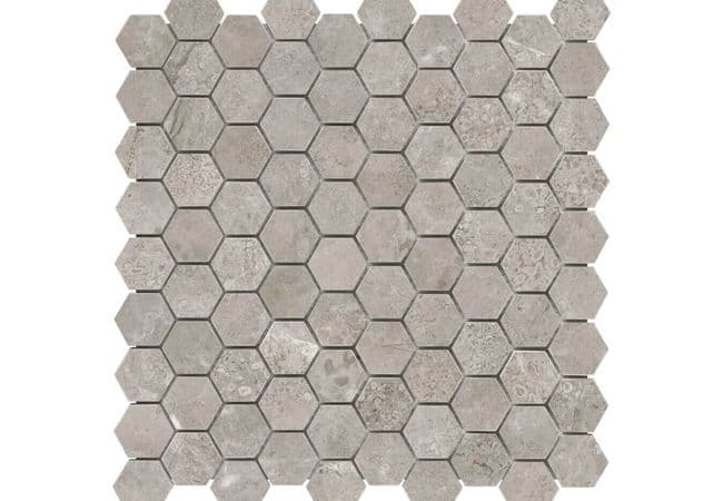 Anatolia Tile Ritz Gray 1.25 Hexagon Mosaic Polished / Honed Natural Stone — Anatolia Tile & Stone