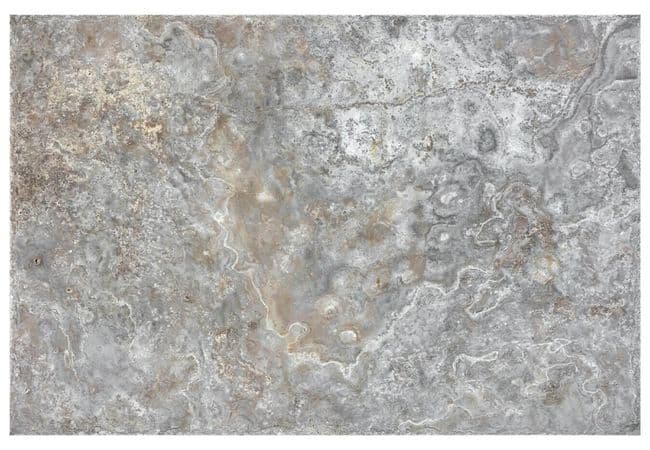 Anatolia Tile Silver Ash Travertine 16 x 24 Chiseled & Brushed Natural Stone, Anatolia Tile & Stone