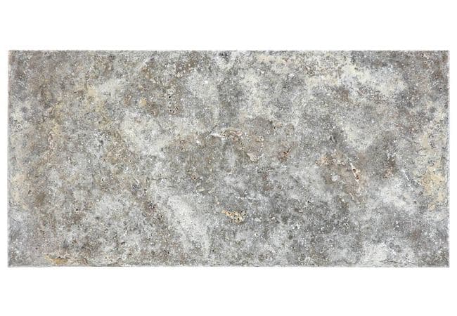Anatolia Tile Silver Ash Travertine 8 x 16 Chiseled & Brushed Natural Stone — Anatolia Tile & Stone