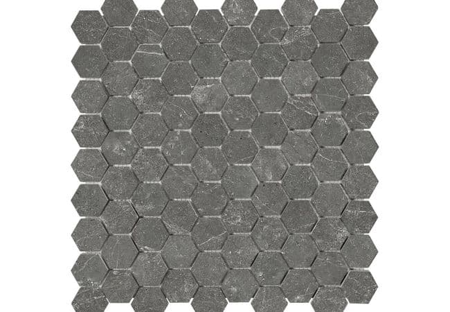 Anatolia Tile Stark Carbon 1.25 Hexagon Mosaic Polished Natural Stone — Anatolia Tile & Stone