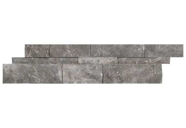 Anatolia Tile Stark Carbon Marble 6 x 24 Wall Panel Split Face Natural Stone — Anatolia Tile & Stone