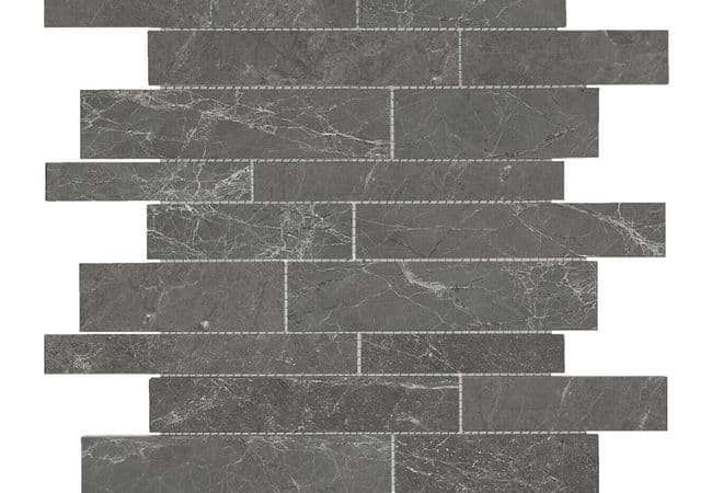 Anatolia Tile Stark Carbon Random Strip Mosaic Polished Natural Stone — Anatolia Tile & Stone