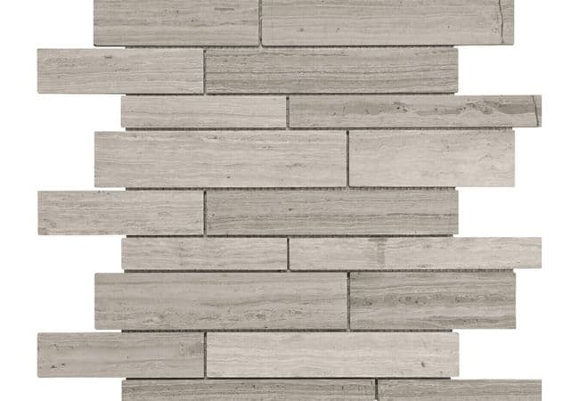 Anatolia Tile Strada Mist Random Strip Mosaic Honed Natural Stone — Anatolia Tile & Stone