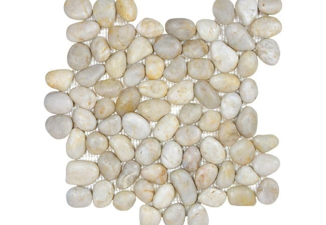 Anatolia Tile Zen Fiji Cream Natural Pebble Mosaic Matte — Anatolia Tile & Stone