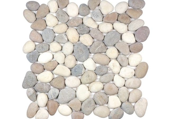 Anatolia Tile Zen Harmony Warm Blend Natural Pebble Mosaic Matte — Anatolia Tile & Stone