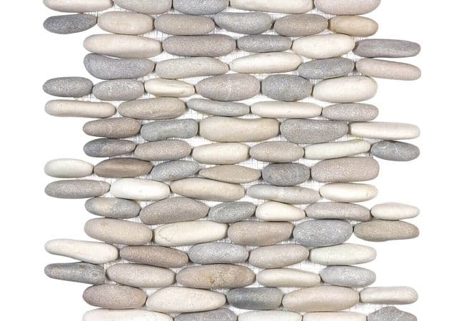 Anatolia Tile Zen Harmony Warm Blend Stacked Pebble Mosaic Matte — Anatolia Tile & Stone