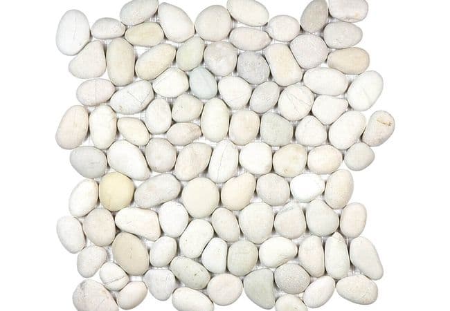 Anatolia Tile Zen Serenity Ivory Natural Pebble Mosaic Matte — Anatolia Tile & Stone