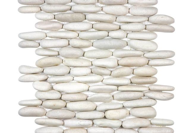 Anatolia Tile Zen Serenity Ivory Stacked Pebble Mosaic Matte — Anatolia Tile & Stone