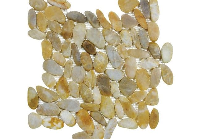 Anatolia Tile Zen Tonga Sunset Flat Pebble Mosaic Polished — Anatolia Tile & Stone