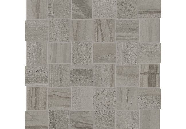 Anatolia Tile Amelia Smoke Porcelain 2 x 2 Basketweave Mosaic Matte — Anatolia Tile & Stone