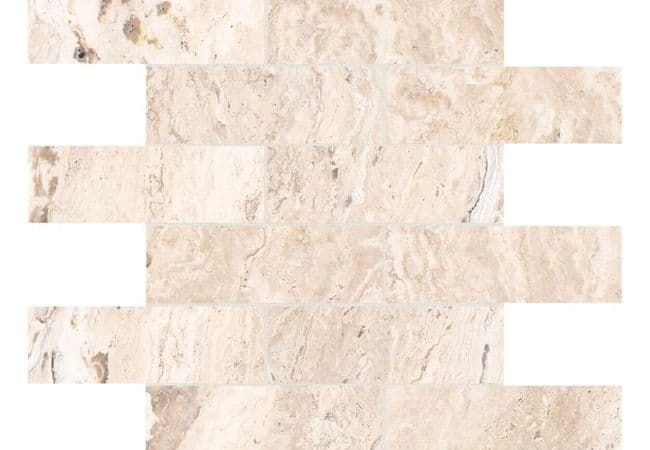 Anatolia Tile Antico Sand Porcelain 2 x 6 Brick Mosaic Matte — Anatolia Tile & Stone