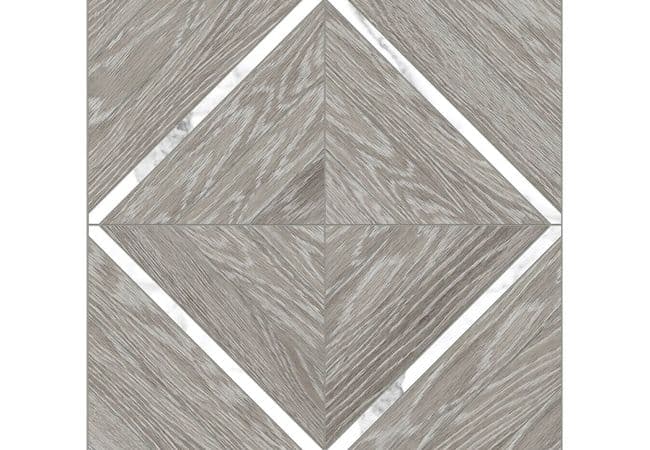 Anatolia Tile Aspen Beachcomber Porcelain Marquetry w/ Statuario Mosaic Matte — Anatolia Tile & Stone