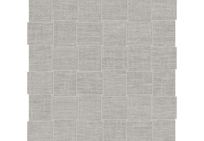 Anatolia Tile Belgian Linen Porcelain Fog 2 x 2 Basketweave Mosaic Matte — Anatolia Tile & Stone