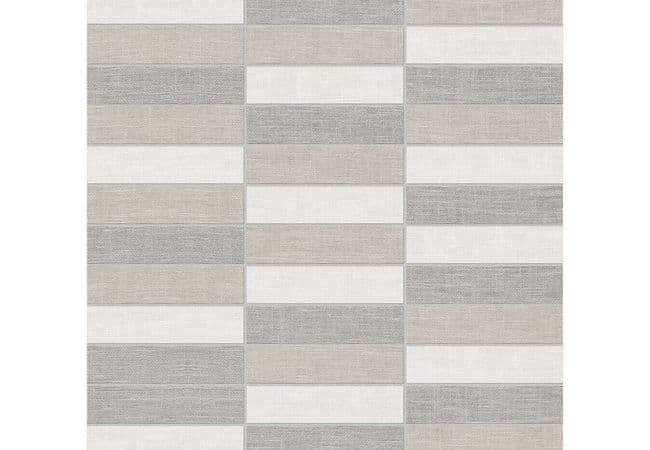Anatolia Tile Belgian Linen Porcelain Mica Light Blend 1 x 4 Stacked Mosaic, Anatolia Tile & Stone